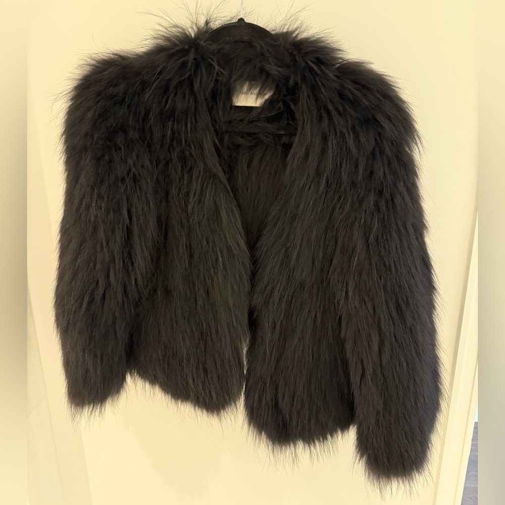 Yves Salomon Black Fur Jacket